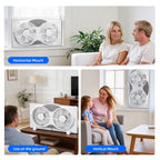 Twin Window Fan 9 Inch Expandable Dual Blade with Remote Control 2-Speed 3-Speed for Bedroom Living Room Kitchen Indoor Cooling