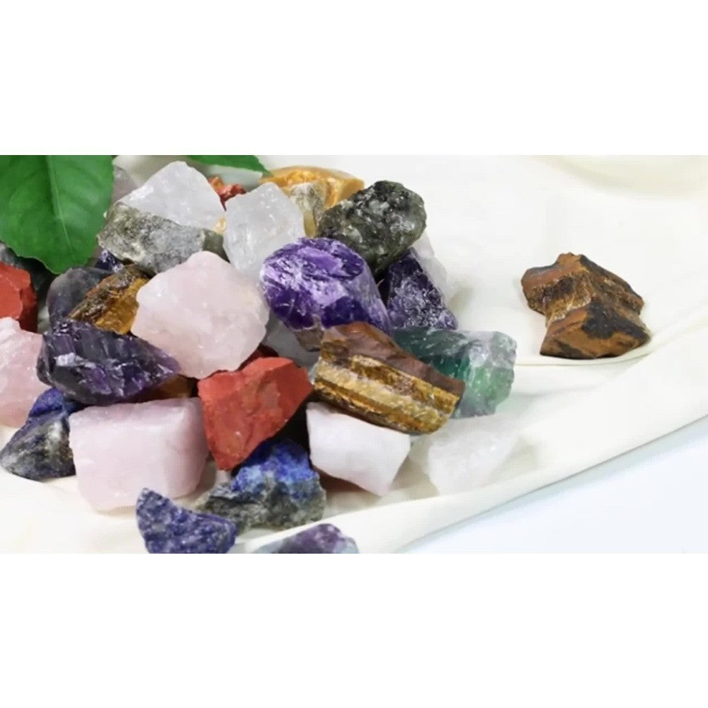 2000 Carats Assorted Natural Stones – Bulk Gemstone Mix for Jewelry Making, Craft Projects, Collecting, Gifting & Decorative Vase Filler