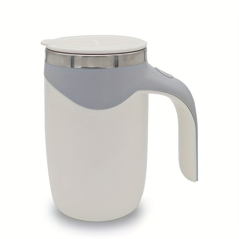 Self Stirring Coffee Cup 8.45oz Automatic - One Button Electric Mixing Mug with Lid, Reusable Travel Cup for Coffee, Milk & Protein Powder, Style A & B, Perfect Christmas Gift