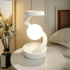 Floating Rotating Lamp with Wireless Charging, Color-Changing LED Table Lamp, Bedside Nightstand Lamp with Atmosphere Night Light – Home & Party Decor
