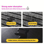 Striped Non-Slip Floor Mat with Rubber Bottom - Dust Removal Entrance Door Mat for Kitchen, Entryway & Indoor Use, Easy Clean Durable Carpet Mat in Multiple Sizes & Colors