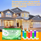 Toilet Cleaning Gel Stamps with Dispenser & Air-Freshening Fragrance – 8 Pieces / 96 Gel Patterns Toilet Bowl Cleaner for Ceramic Surfaces, Bathrooms & Kitchens