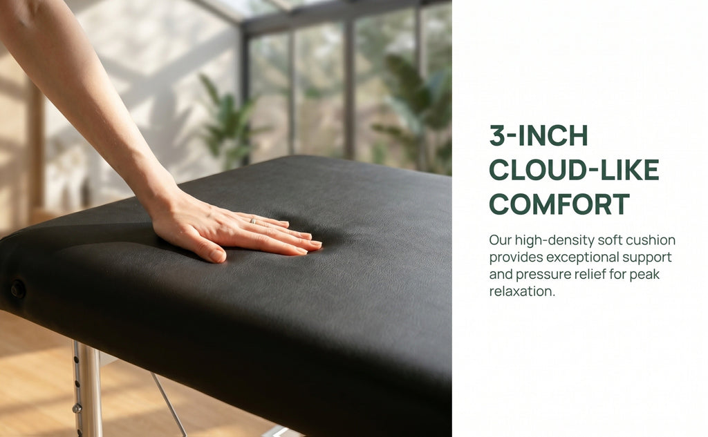 Portable Folding Massage Table Professional Lash Bed, Height Adjustable 8-Level Aluminium Legs, 30.9" Wide Tiltable Headrest for Spa Salon Tattoo Home Beauty