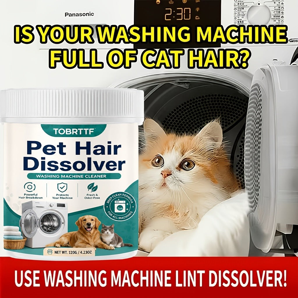 Pet Hair Removal Laundry Tablets Effervescent Dissolver for Washing Machine Removes Dog Cat Hair from Clothes Bedding Furniture Safe for All Fabrics Household Laundry Booster