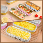Disposable Mini Cake Boxes 30pcs with Lids & Spoons - Aluminum Foil Baking Cups for Cheesecakes, Custards & Desserts, Party Favor Containers in 5 Colors