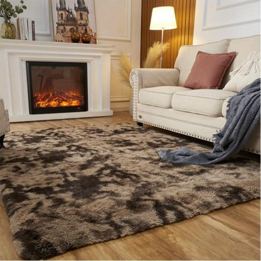 Plush Soft Long-Haired Area Rug – Machine Washable Warm Shaggy Carpet for Bedroom, Living Room, Kitchen & Bathroom, Multiple Colors, 5x8ft or 6x9ft
