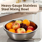 Extra Large Stainless Steel Mixing Bowl – Heavy-Duty Deep Prep Basin for Cooking, Baking, Salad & Dough | 36cm / 40cm | Rustproof, Dishwasher Safe Kitchen Essential