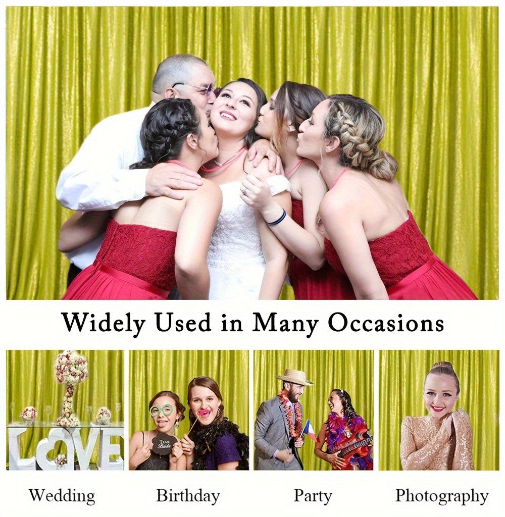 Sequin Curtain Backdrop Panels 24x84 Inches Set of 2 – Glitter Shimmer Party Backdrop for Weddings Birthdays Baby Showers Proms & Photo Booths, 31 Colors