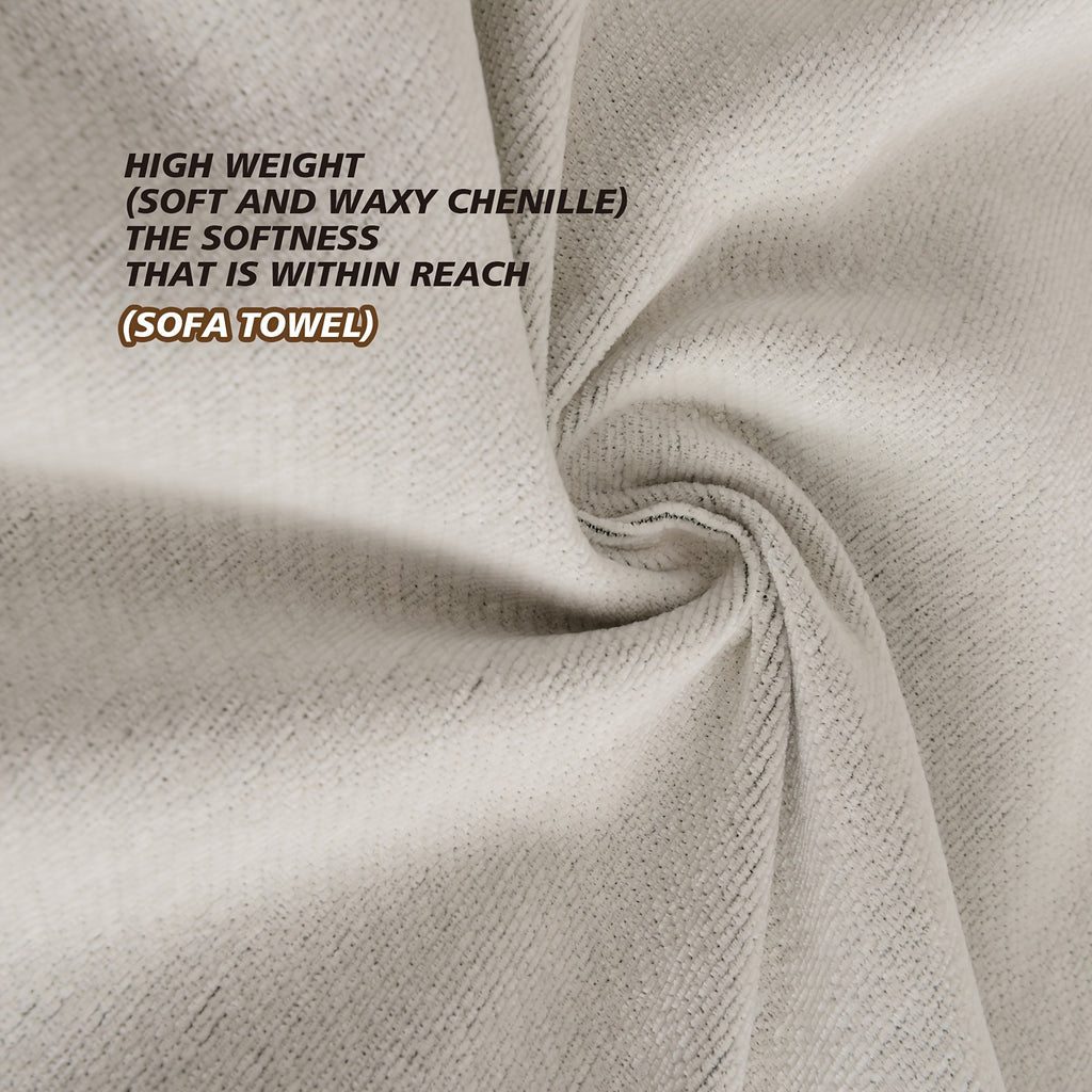 Chenille Pet-Friendly Sofa Cover Non-Slip Couch Protector – All-Season Machine Washable Slipcover for Dogs & Cats, Soft One-Piece Fit for 1 2 3 4 Seater Sofa, Living Room Bedroom Office