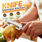 Vegetable Peeler and Slicer Set Stainless Steel with Wooden Handle – 2-Piece Kitchen Gadget with Scallion Cutter, Straight Blade & Built-In Bottle Opener