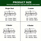 Velvet Jacquard Sofa Cover Bohemian Non-Slip Washable Pet-Friendly Slipcover for 3 4 Seater Couch Green Blue Beige Coffee Brown Dark Gray