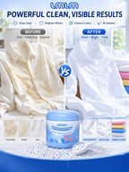Oxygen Bubble Concentrated Detergent Powder 14.1oz Deep Clean Whitening White Clothes Color Boost HE Safe Septic Safe Laundry Powder for All Washing Machines
