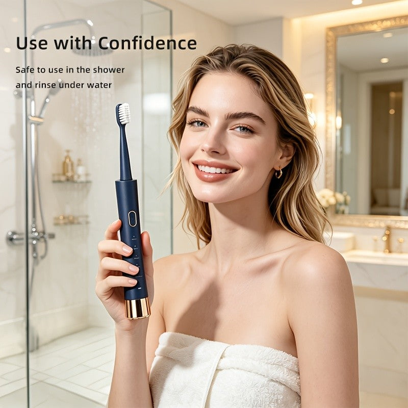 Sonic Electric Toothbrush with 8 Brush Heads - 5 Modes 31000 Vibrations IPX7 Waterproof USB Rechargeable 2 Min Timer Adults Men Women Couple Gift