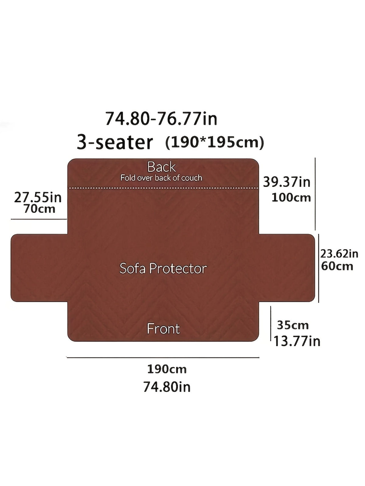 Sofa Cushion Cover with Storage Pocket – Pet-Proof Non-Slip Multi-Function Sofa Protector, All-Season Machine Washable, 1/2/3-Seater, Navy Coffee Off-White Dark Gray