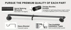 Curtain Rod Black Industrial 1 Inch with Brackets – Rustic Heavy Duty Window Rod Set for Indoor & Outdoor Use | 4 Sizes