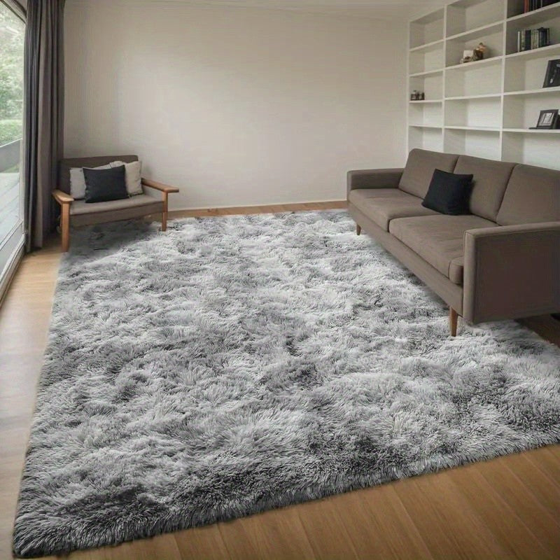 Shaggy Plush Area Rug Non-Slip Machine Washable Fluffy Tie-Dye Shedding Resistant 5x8 8x10 ft for Living Room Bedroom 7 Colors