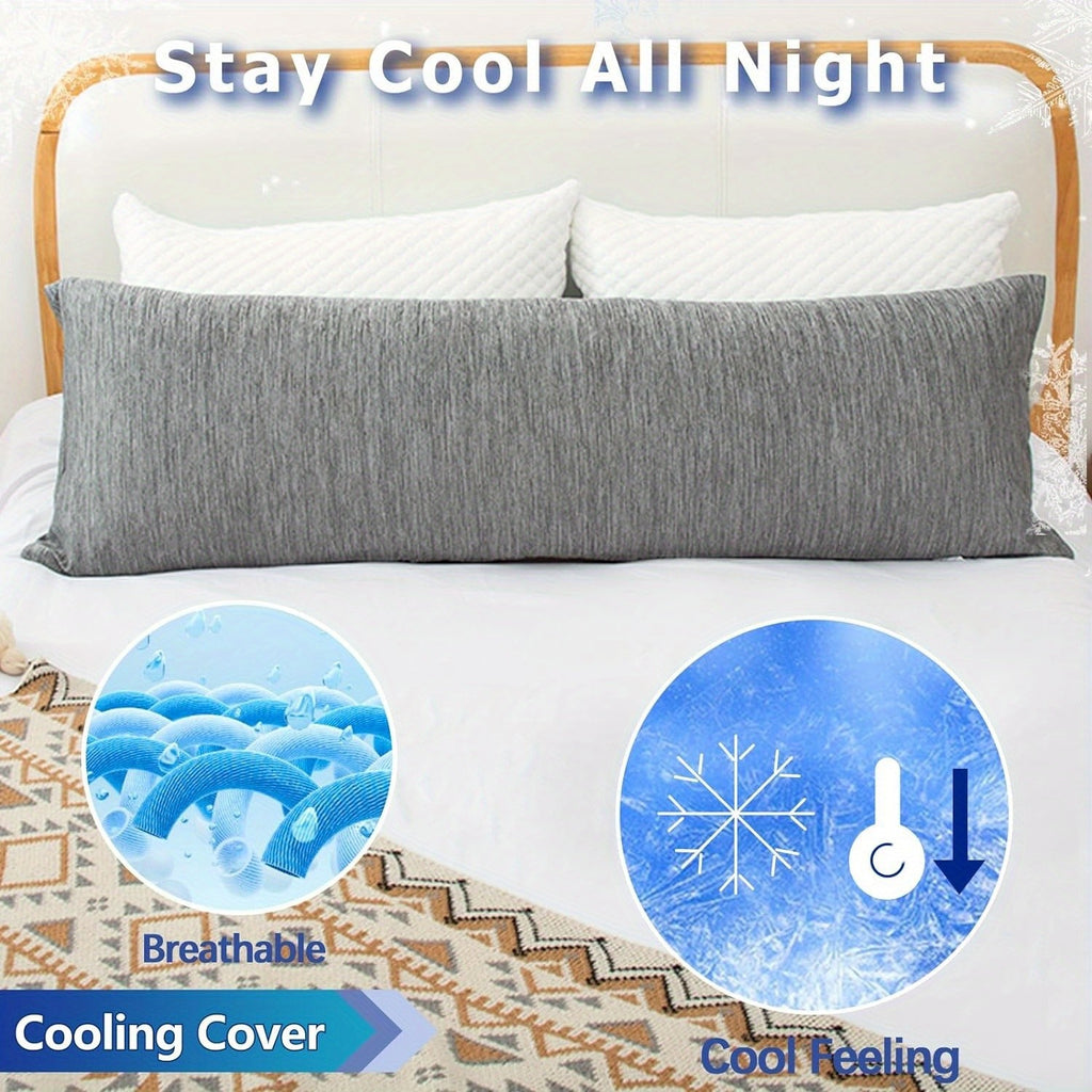 Cooling Body Pillow 20x54 Inch for Adults - Large Firm Full Body Pillow Side Sleeper Pregnancy Pillow with Removable Washable Cover
