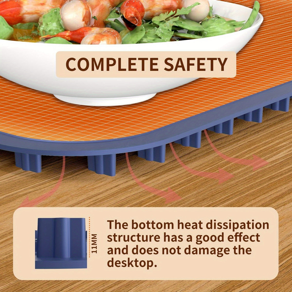 Roll-Up Electric Food Warming Mat with 6 Temperature Levels & 6-Hour Timer – Full Surface Heating Tray for Holiday Parties, Buffets & Entertaining