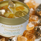 Manifestation Candle – Scented Soy Wax Candle with Golden Crystal & Guidance Card, 3oz, 12+ Hr Burn, for Focus, Meditation & Yoga | Abundance & Law of Attraction Gift for Women (1 or 2 Pack)