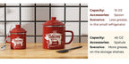 Stainless Steel Grease Container with Strainer and Spoon 15oz Cooking Oil Storage Jar Kitchen Essential Christmas Gift
