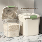 Large Capacity Rice Storage Box with Lid & Universal Wheels – Sealed PP Cereal Container, Movable Kitchen Pantry Storage, 2-Pack or 4-Pack (11–55 lbs)
