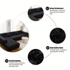Printed L Shape Sofa Cover with Pillowcase – High Stretch Elastic Spandex Slipcover for 1 2 3 4 Seater Sectional, Pet Dog Furniture Protector for Living Room