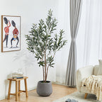 Artificial Olive Tree with Realistic Black Fruits – 4 Heights 47–83 Inch Nordic Mediterranean Faux Plant for Living Room, Kitchen, Hotel & Office | No Maintenance Indoor Decor