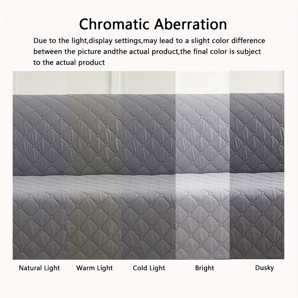 Stretch Sofa Slipcover Non-Slip Elastic All Season Dust Proof Cat Scratch Protector - Durable Couch Cover Living Room 1 2 3 Seater 4 Colors