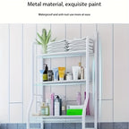 Over Toilet Storage Rack 3 Tier Metal Bathroom Organizer No Drill Space Saving Vertical Shelf Above Toilet Minimalist Design White or Black Small Bathroom Storage Solution