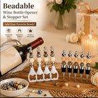 Beadable DIY Bottle Opener Beaded Wine Stopper Bulk Set 10pc 20pc Party Favors Wedding Bar Gifts Christmas Halloween Thanksgiving Teacher Gift