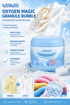 Oxygen Bubble Concentrated Detergent Powder 14.1oz Deep Clean Whitening White Clothes Color Boost HE Safe Septic Safe Laundry Powder for All Washing Machines