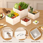 Acrylic Display Risers Set 5 Pieces – White Square Buffet Stands for Dessert Table, Party Food Display & Cupcake Tower