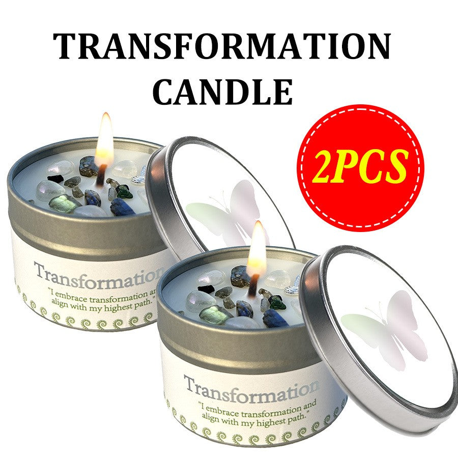 Manifestation Candle – Scented Soy Wax Candle with Golden Crystal & Guidance Card, 3oz, 12+ Hr Burn, for Focus, Meditation & Yoga | Abundance & Law of Attraction Gift for Women (1 or 2 Pack)