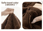 Thick Faux Rabbit Plush Sofa Cover – Soft Non-Slip Washable Pet-Friendly Furniture Protector for Living Room, Bedroom & Office – 4 Colors, Armrest to 4-Seat