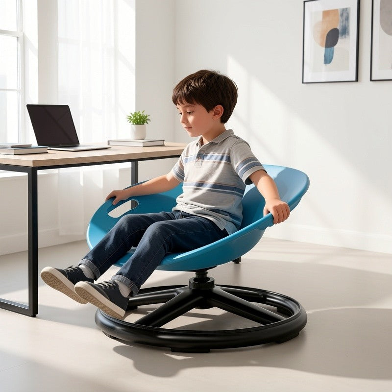 Sensory Spinning Chair for Kids with Anti-Slip Metal Base – Balance & Concentration Training Seat for Autism, Therapy & Home Use, Sensory Integration Exercise Chair for Training Centers, Gift Idea