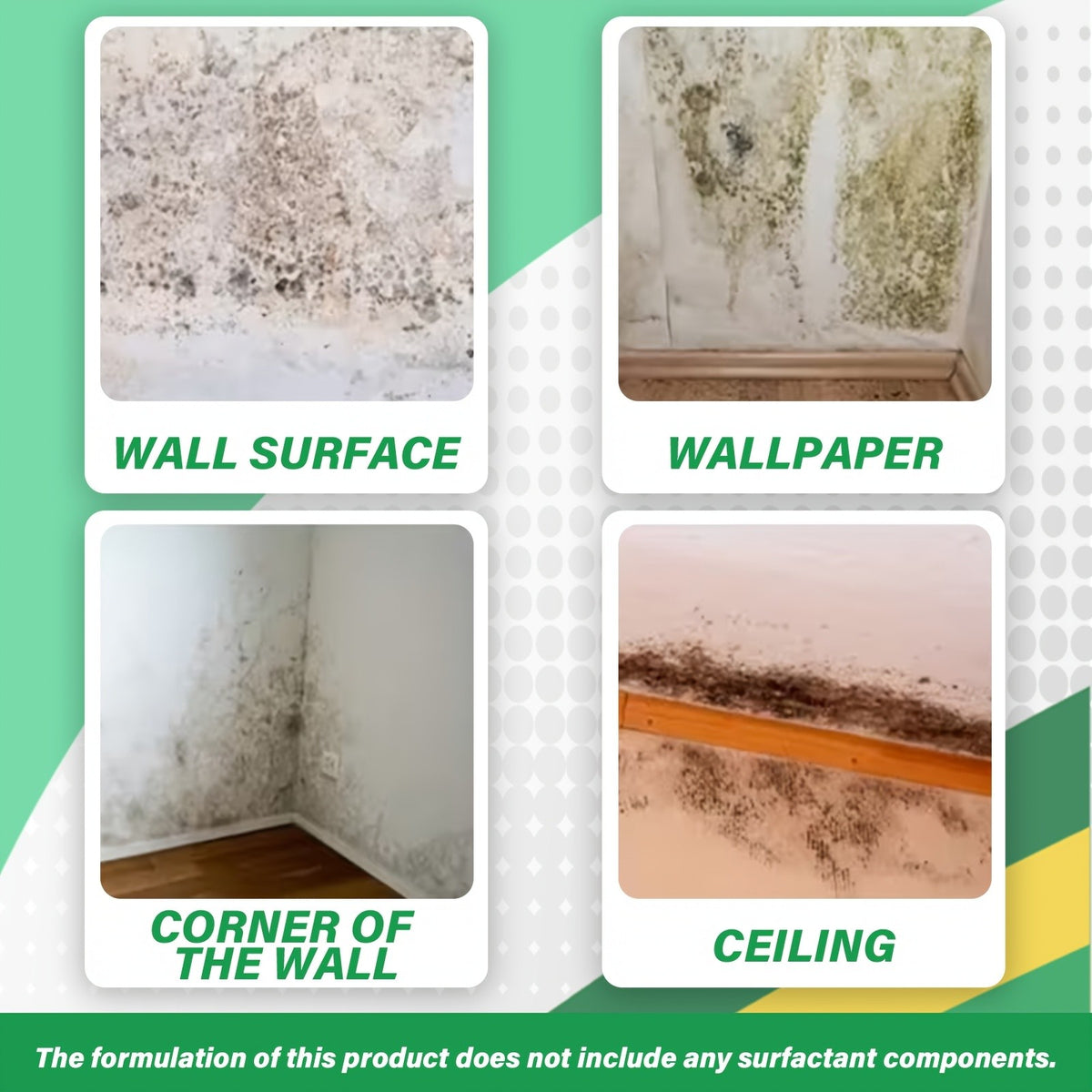 Wall Stain Remover Spray – Instant Cleaner for Walls, Ceilings, Kitchen, Bathroom & Grout – Odorless No-Residue Formula