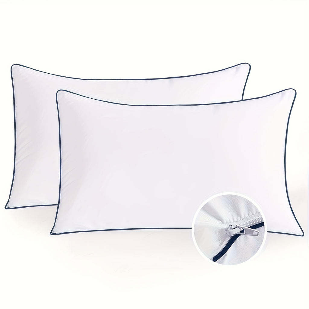 Firm Supportive Sleep Pillows Set 2/4 Pack – Hotel-Grade Cool-Touch, Soft Fiber Fill, Back Stomach Side Sleeper Pillow Standard Queen King