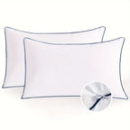 Firm Supportive Sleep Pillows Set 2/4 Pack – Hotel-Grade Cool-Touch, Soft Fiber Fill, Back Stomach Side Sleeper Pillow Standard Queen King