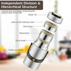 Insulated Lunch Box 3-Layer 304 Stainless Steel Vacuum Thermos Food Jar - 67oz Large Capacity Leakproof Bento Box Keeps Warm 6 Hours, Wide Mouth, for Office Work Travel Picnic Outdoor Meals