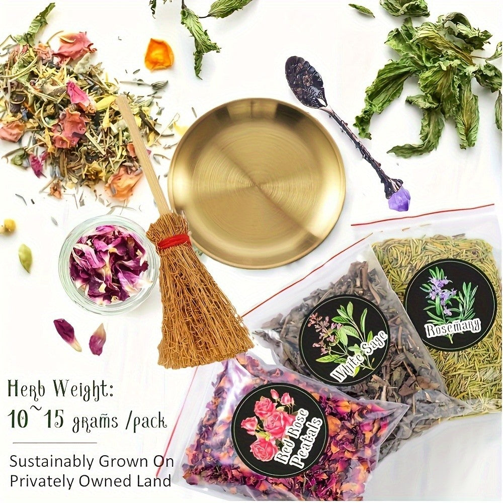 Witchcraft Supplies Kit for Spells – 94 / 130pcs Witch Box with Pink Candles, Wiccan Tools & Beginner Pagan Ritual Set | Halloween