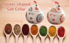 Handmade Ceramic Salt Jar with Airtight Lid & Spoon – 13oz Countertop Organizer for Salt, Sugar & Spices, Decorative Kitchen Storage Canister, Chef’s Gift, Blue, Red or Green