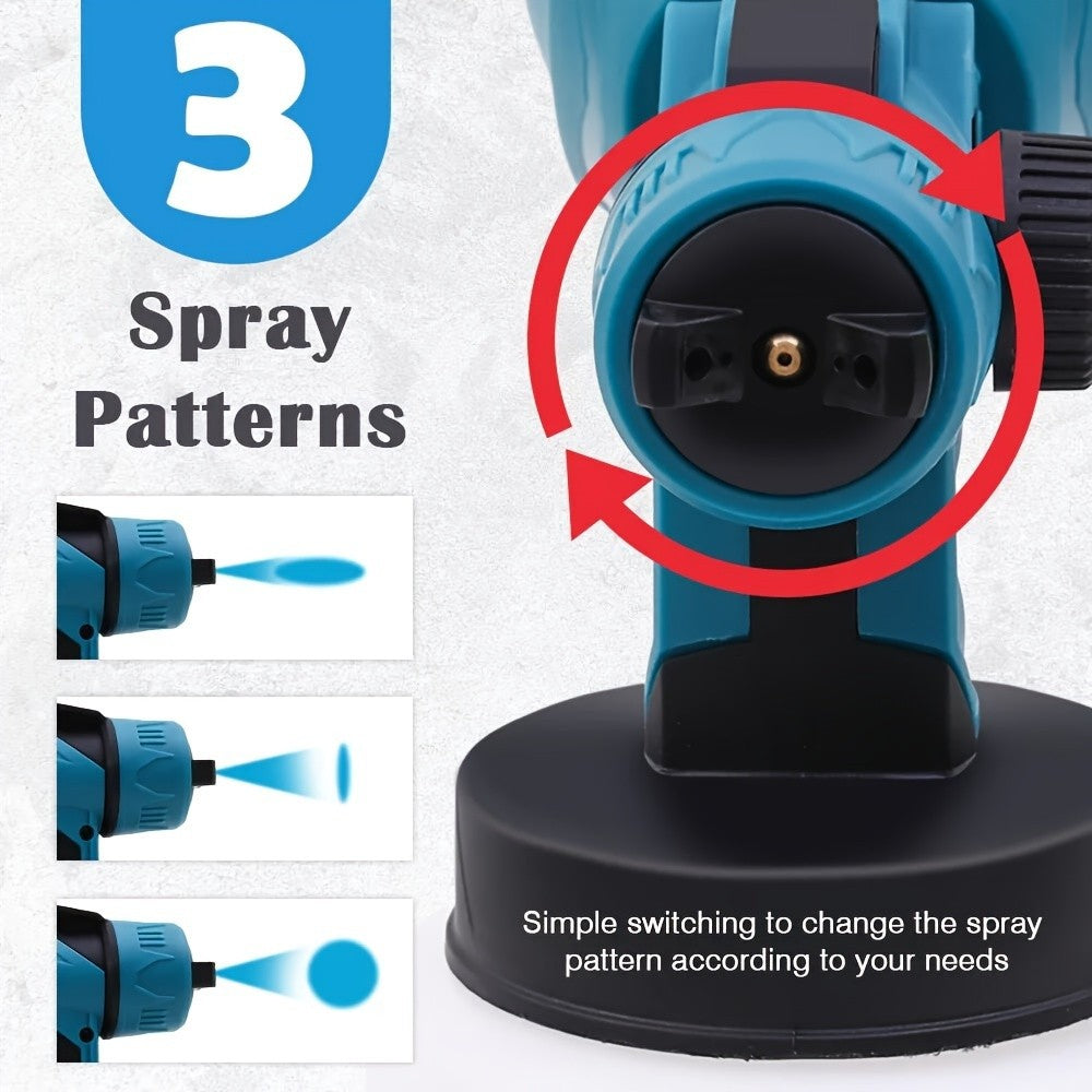 HVLP Electric Airless Paint Sprayer Gun with 3 Spray Patterns 27oz Container for House Walls Fence Furniture Cabinets Doors Car DIY Projects – Easy Clean Cordless Electric Spray