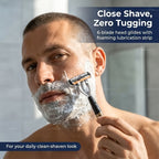 Men's Razor Shaving Kit 2 Handles 72 Blade Refills - Six-Layer Stainless Steel Safety Razor Set for Beard Mustache Grooming, Christmas Valentine Gift for Him