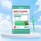 Mint Flavor Dental Floss Picks 300 600 Count Disposable PE Floss Sticks Upgraded Thinner Stronger Plaque Removal Travel Oral Care Fresh Breath