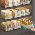 Clear Plastic Storage Bins Set of 3 or 6 – Stackable Transparent Organizer Containers for Cosmetics, Snacks, Beverages & Face Masks | Multi-Size for Pantry, Refrigerator, Bathroom & Vanity Countertop