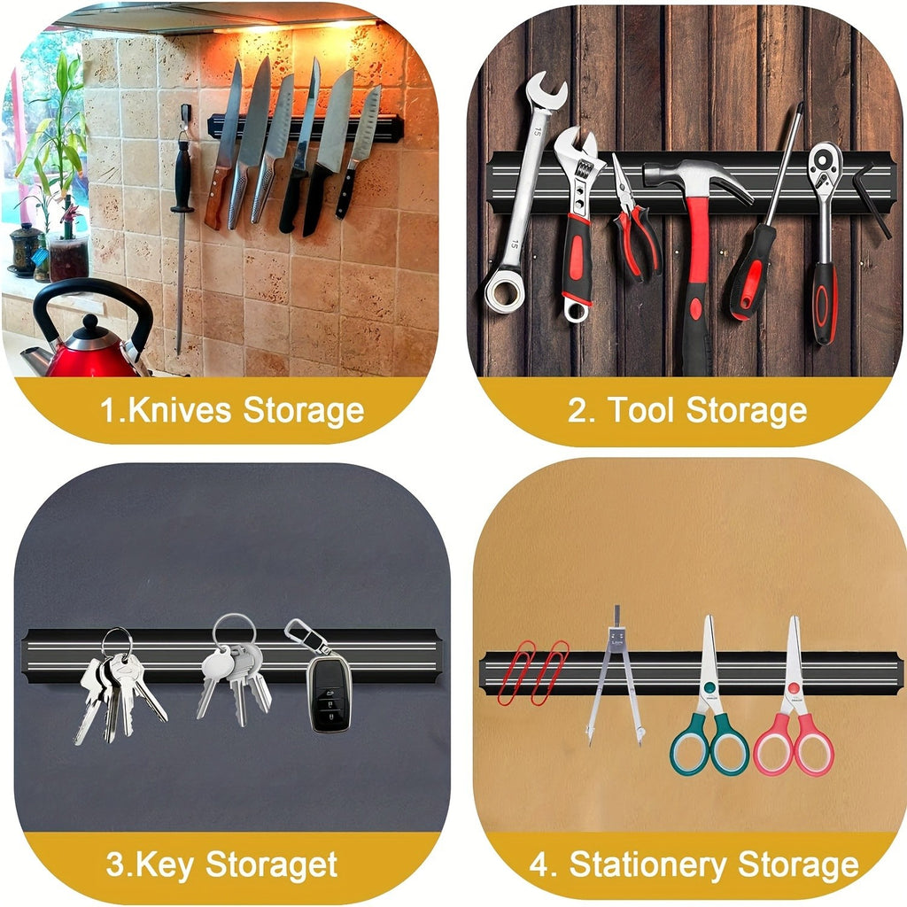 Magnetic Knife Holder Strip Wall Mount 20 Inch - Strong Magnetic Knife Bar for Kitchen Knives, Tools & Utensils, Space-Saving Kitchen Organizer Knife Rack
