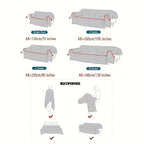 Bohemian Sofa Cover Pet Scratch Resistant Non-Slip Furniture Protector Throw Blanket for Living Room Bedroom – All Season Couch Cover in Black & Gray, 4 Sizes