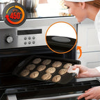 Non-Stick Baking Sheet Set with Silicone Handles – Heavy Carbon Steel Cookie Trays, Stackable, Assorted Sizes, 2/3/6/12/24 Pack for Baking & Roasting