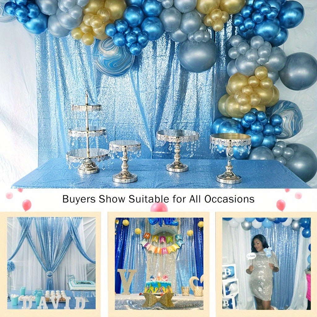 Sequin Curtain Backdrop Panels 24x84 Inches Set of 2 – Glitter Shimmer Party Backdrop for Weddings Birthdays Baby Showers Proms & Photo Booths, 31 Colors