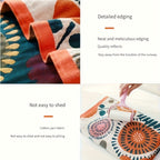 100% Cotton Bath Towel 31×63 Inch – Soft Quick-Dry Absorbent Towel, No Pilling No Shedding | Floral & Geometric Patterns | Perfect for Home & Beach